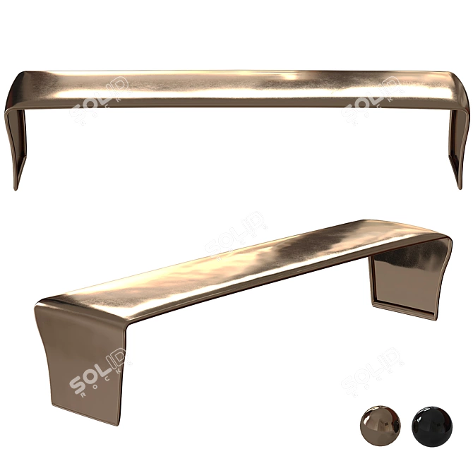 Bronze Black Naja Coffee Table 3D model image 1