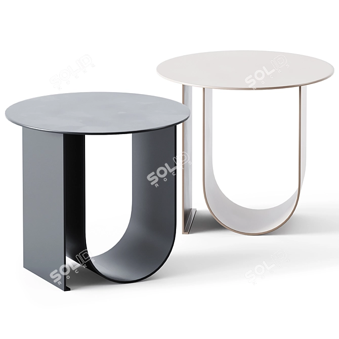 Chic Metal Side Table by Bloomingville 3D model image 1