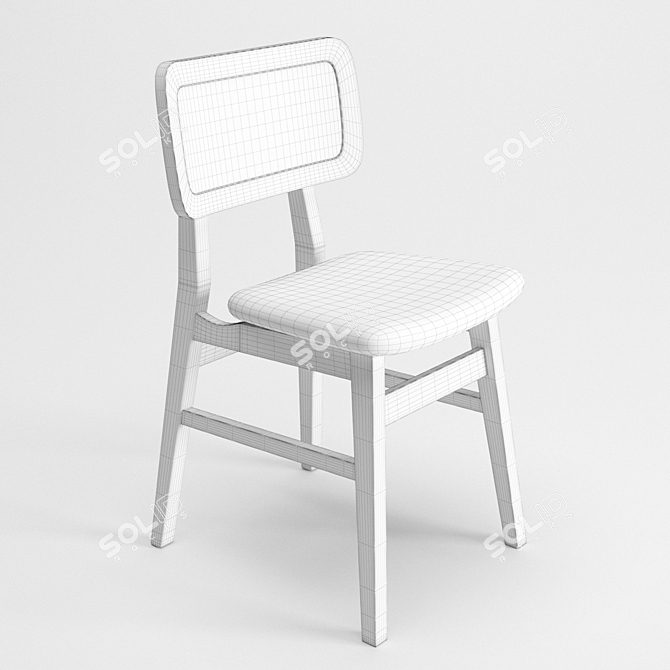 Elegant Vicky Chair: French-Inspired Comfort 3D model image 2