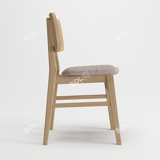 Elegant Vicky Chair: French-Inspired Comfort 3D model image 3