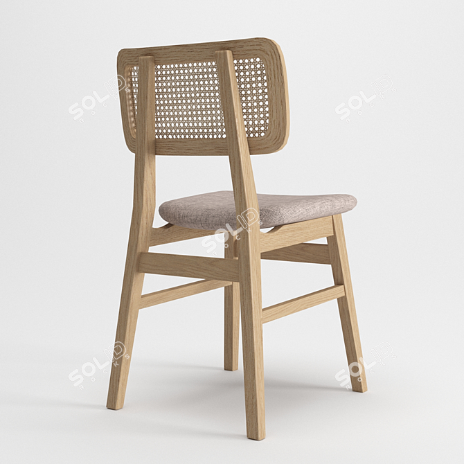 Elegant Vicky Chair: French-Inspired Comfort 3D model image 4