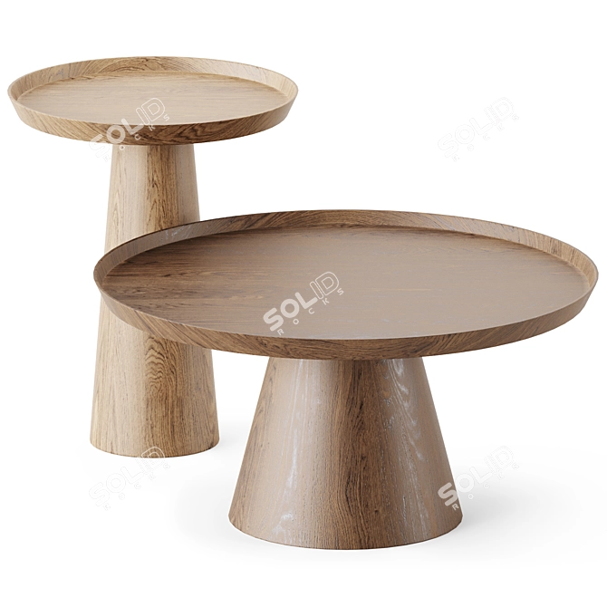 Sleek and Stylish Luana Coffee Table 3D model image 1