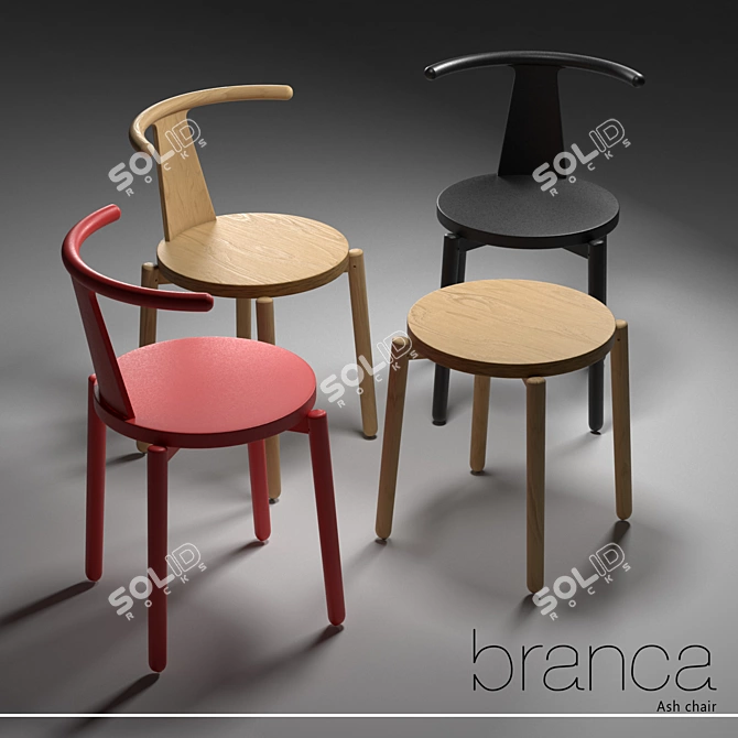 Sleek Ash Chair: Branca Lisboa's 2021 Collection 3D model image 6