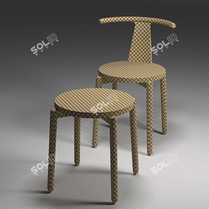 Sleek Ash Chair: Branca Lisboa's 2021 Collection 3D model image 9