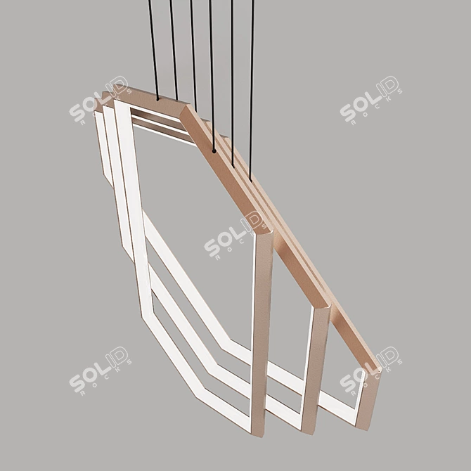 FIGARO IRIS IX46 Chandelier - Graphic and Glowing Focal Point 3D model image 3