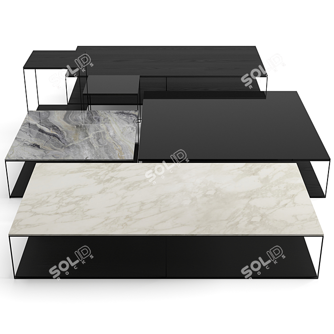 Modern Minotti Liam Coffee Table Set 3D model image 1