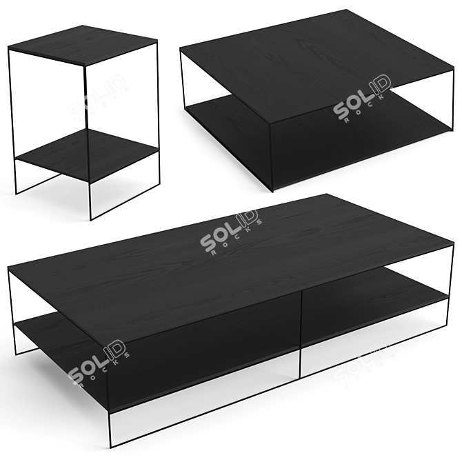 Modern Minotti Liam Coffee Table Set 3D model image 5