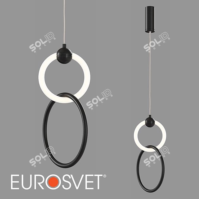 Eurosvet Rim Suspended LED Luminaire 3D model image 1