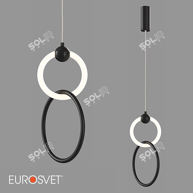 Eurosvet Rim Suspended LED Luminaire 3D model image 3