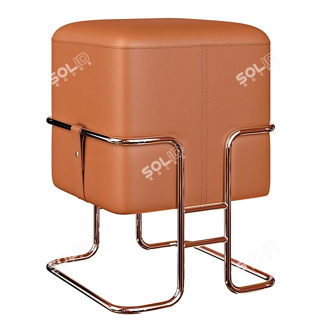  Modern Hazel Stool: Elegant and Functional 3D model image 1