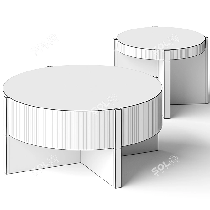 Elegant Bingham Coffee Tables 3D model image 2