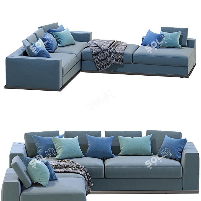 Contemporary Minotti Powell Sectional 3D model image 2