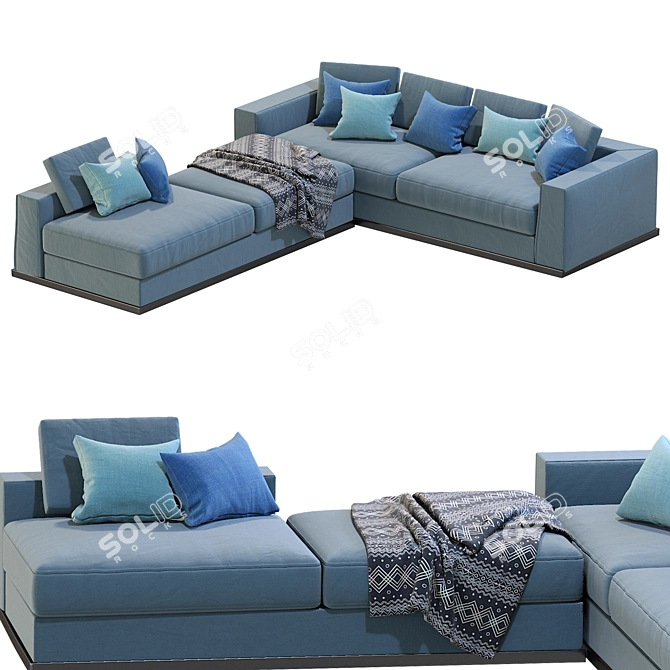 Contemporary Minotti Powell Sectional 3D model image 4