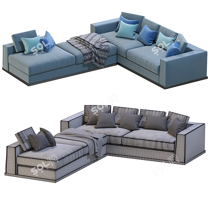 Contemporary Minotti Powell Sectional 3D model image 5