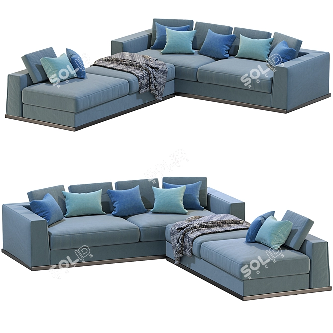 Contemporary Minotti Powell Sectional 3D model image 6