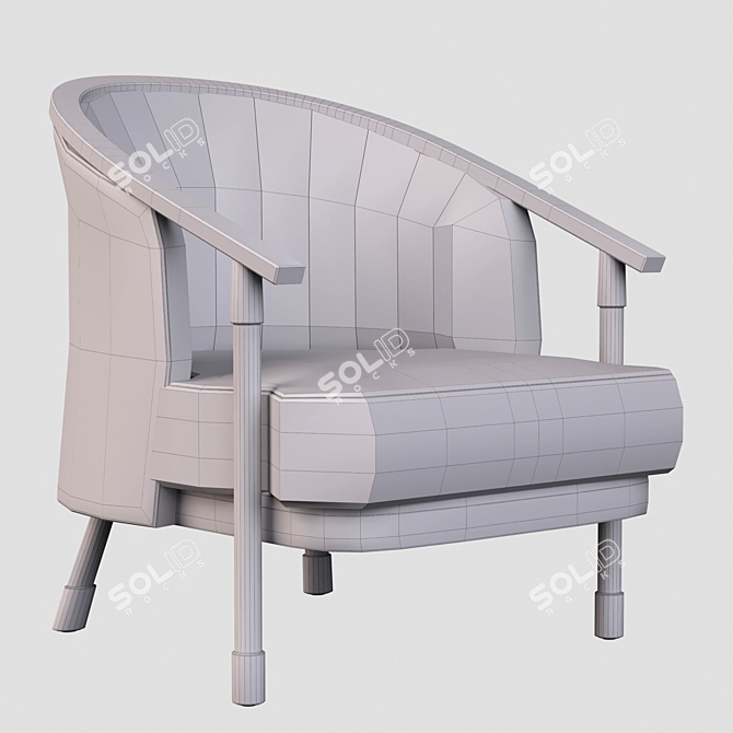 Strassbourg 2017: Stylish Armchair 3D model image 3