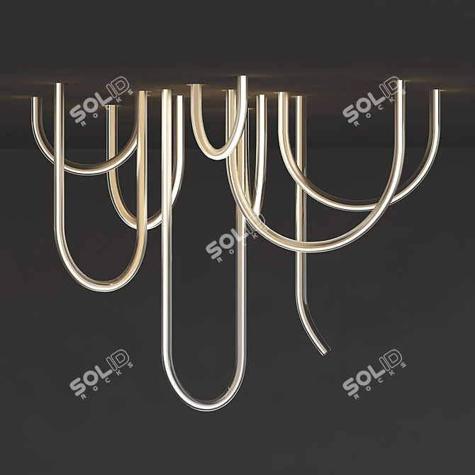 Innovative Chandelier: Mathieu Lehanneur Les Cordes 3D model image 1