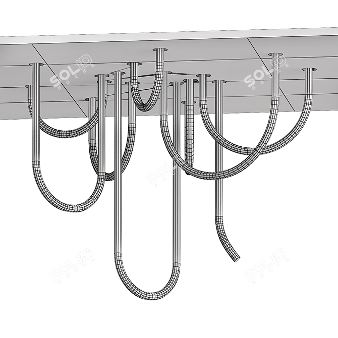 Innovative Chandelier: Mathieu Lehanneur Les Cordes 3D model image 3