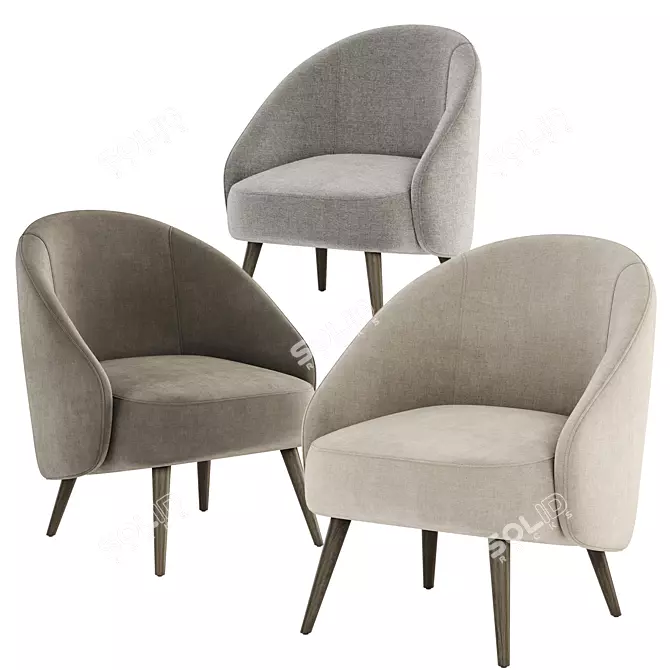 Elegant Aran Chair: Dynamic Design 3D model image 4