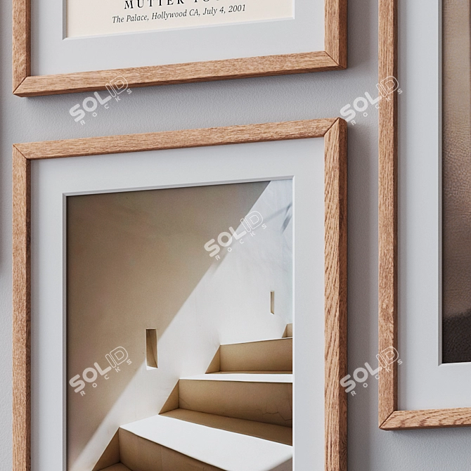  Modern Multi-Size Photo Frames Set 3D model image 2