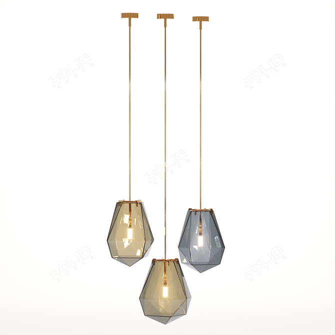 Elegant Jeweler Pendant Lamp 3D model image 2