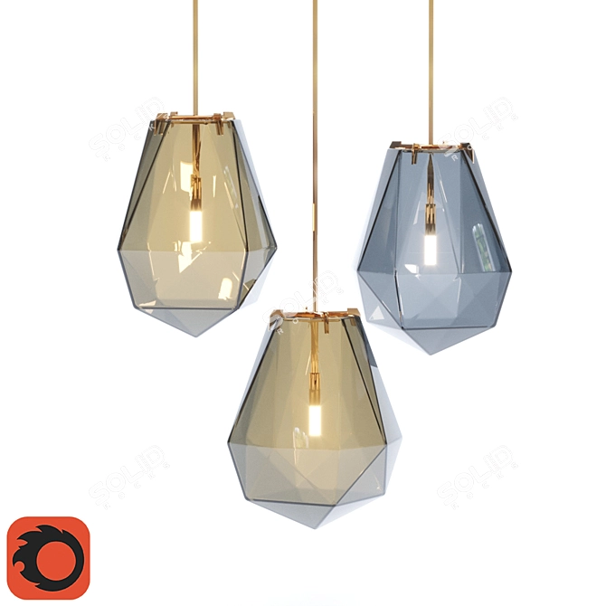 Elegant Jeweler Pendant Lamp 3D model image 4