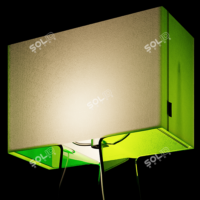 Sculpted Acrylic Mesh Lamp 3D model image 7