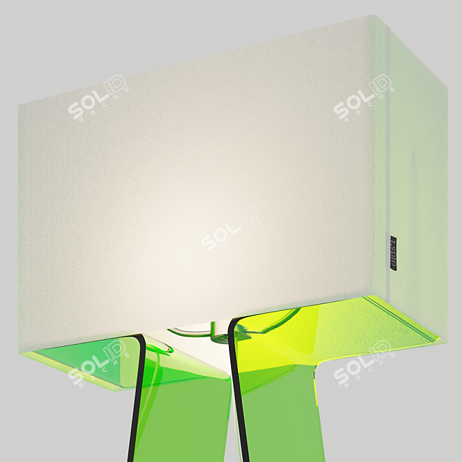 Sculpted Acrylic Mesh Lamp 3D model image 8