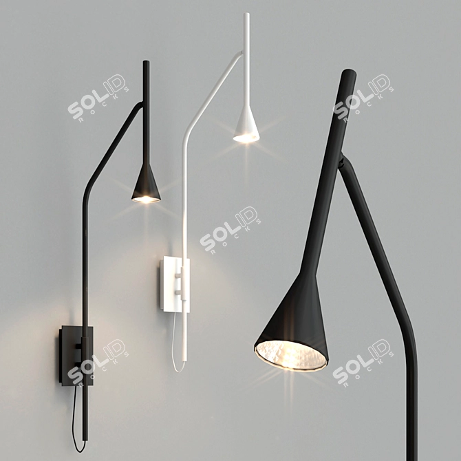 Sleek Aromas Lyb Wall Lamp 3D model image 3