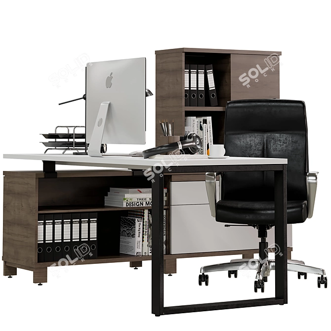 Modern Office Furniture Set 3D model image 3