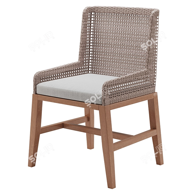 Vista Outdoor Side Chair: Stylish and Durable Seating 3D model image 1