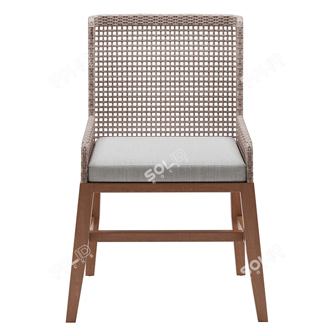 Vista Outdoor Side Chair: Stylish and Durable Seating 3D model image 2