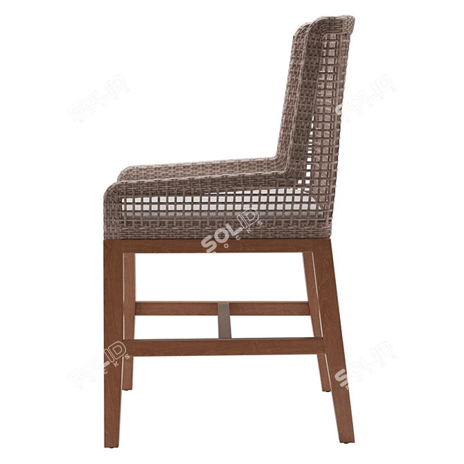 Vista Outdoor Side Chair: Stylish and Durable Seating 3D model image 3