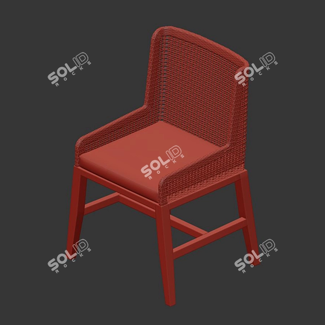 Vista Outdoor Side Chair: Stylish and Durable Seating 3D model image 4