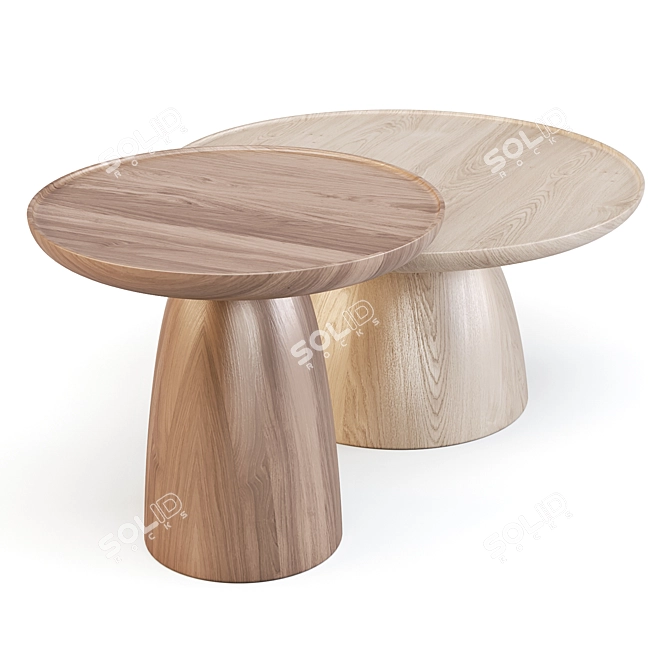 Forest Charm: Javorina Mushroom Coffee Table 3D model image 2