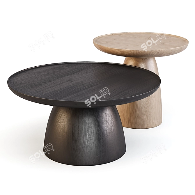 Forest Charm: Javorina Mushroom Coffee Table 3D model image 3
