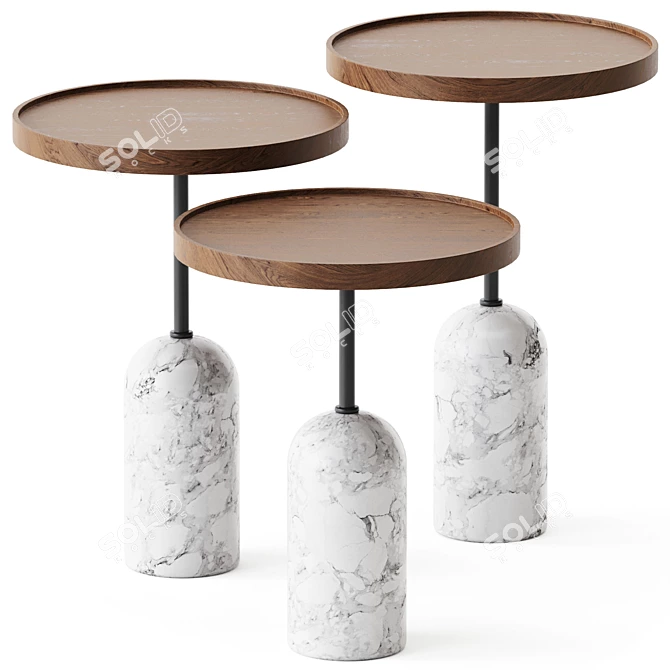 Ekero Round Side Tables by Porada 3D model image 1