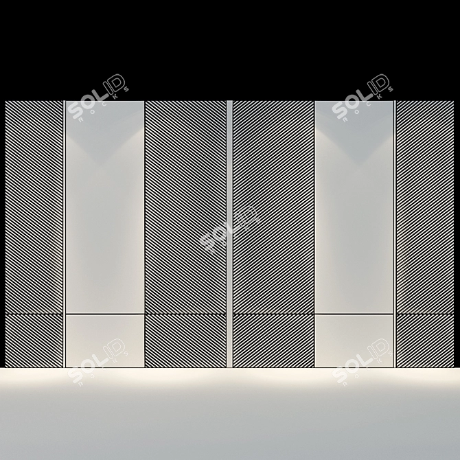 Stylish Wall Panel 43 3D model image 2