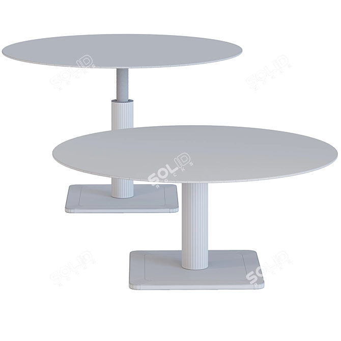 Elegant Giro Side Tables 3D model image 4