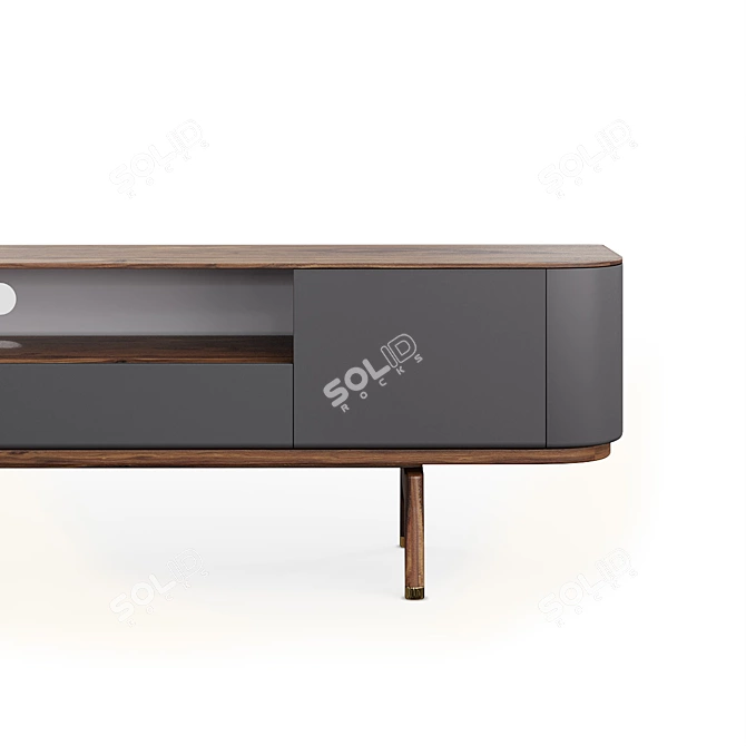London TV Unit: Sleek Sub Module 3D model image 2