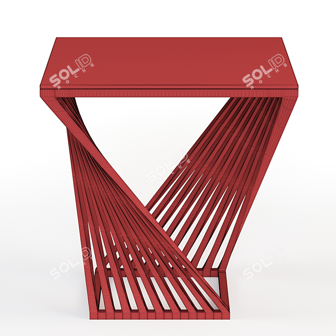 Elegant Wooden Coffee Table 3D model image 5