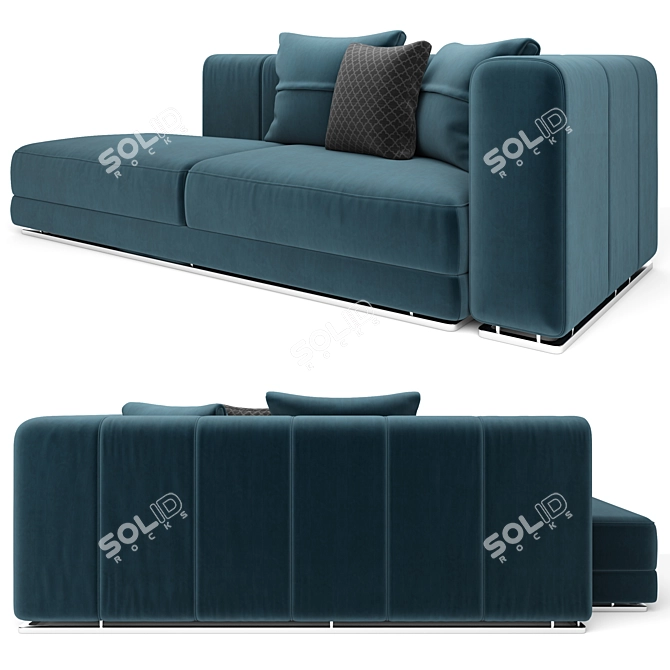 Mnoxet Modern Design Sofa: Enhanced Comfort & Style 3D model image 5