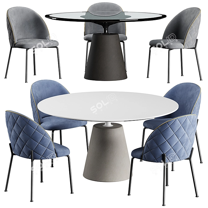 Rock Table Dijon | Dijon Chair: Stylish & Comfortable 3D model image 1