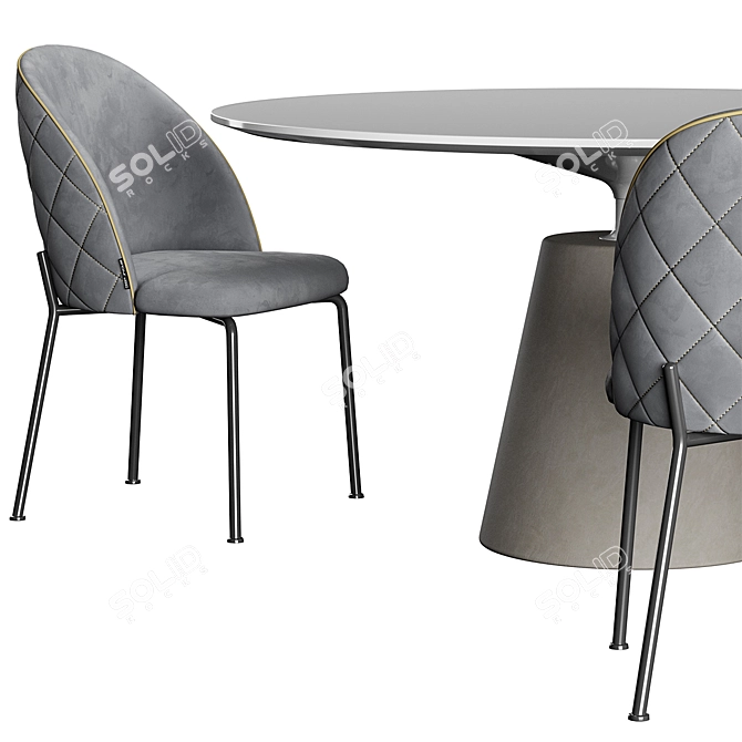 Rock Table Dijon | Dijon Chair: Stylish & Comfortable 3D model image 4