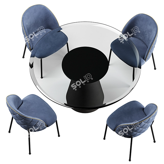 Rock Table Dijon | Dijon Chair: Stylish & Comfortable 3D model image 5