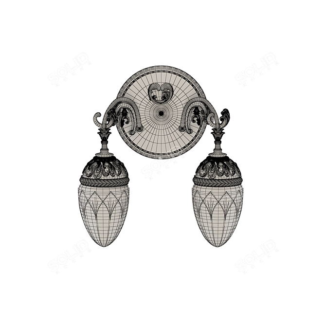 Empire Style Wall Sconce 3D model image 3