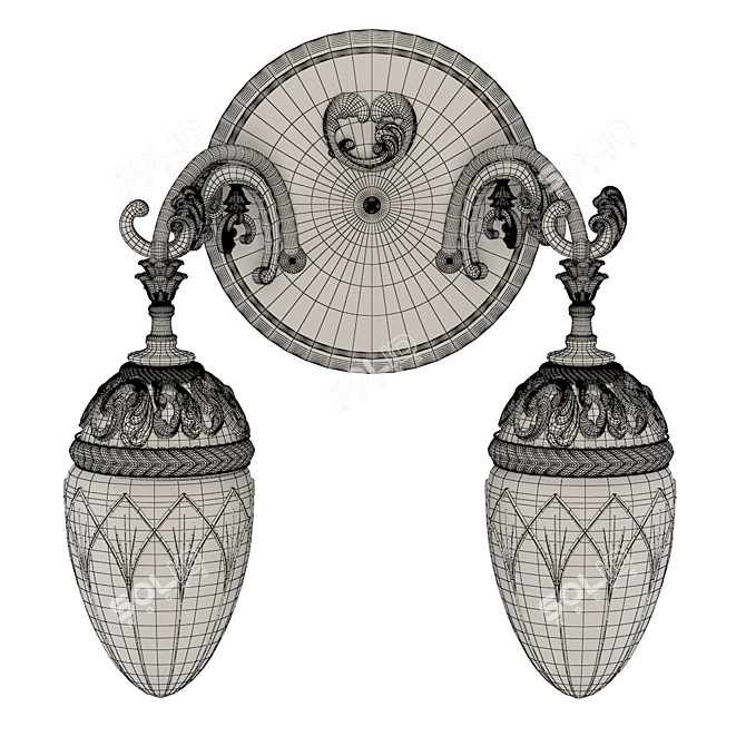 Empire Style Wall Sconce 3D model image 8