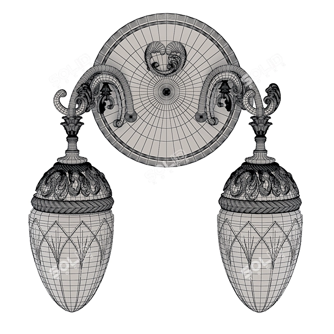 Empire Style Wall Sconce 3D model image 11