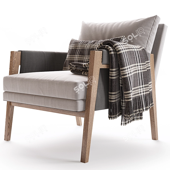 Tyson Bryn Chair: Sleek Design. Comfortable Seating. 3D model image 1