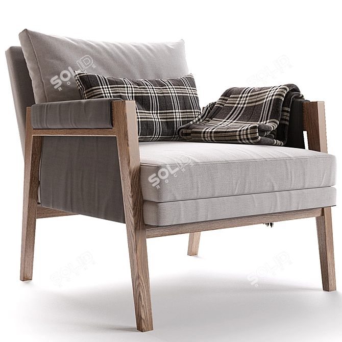 Tyson Bryn Chair: Sleek Design. Comfortable Seating. 3D model image 2